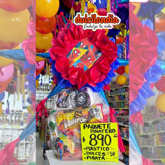 Paquete Piñatero (Dulces, Plásticos y Piñata para 50 Niños)