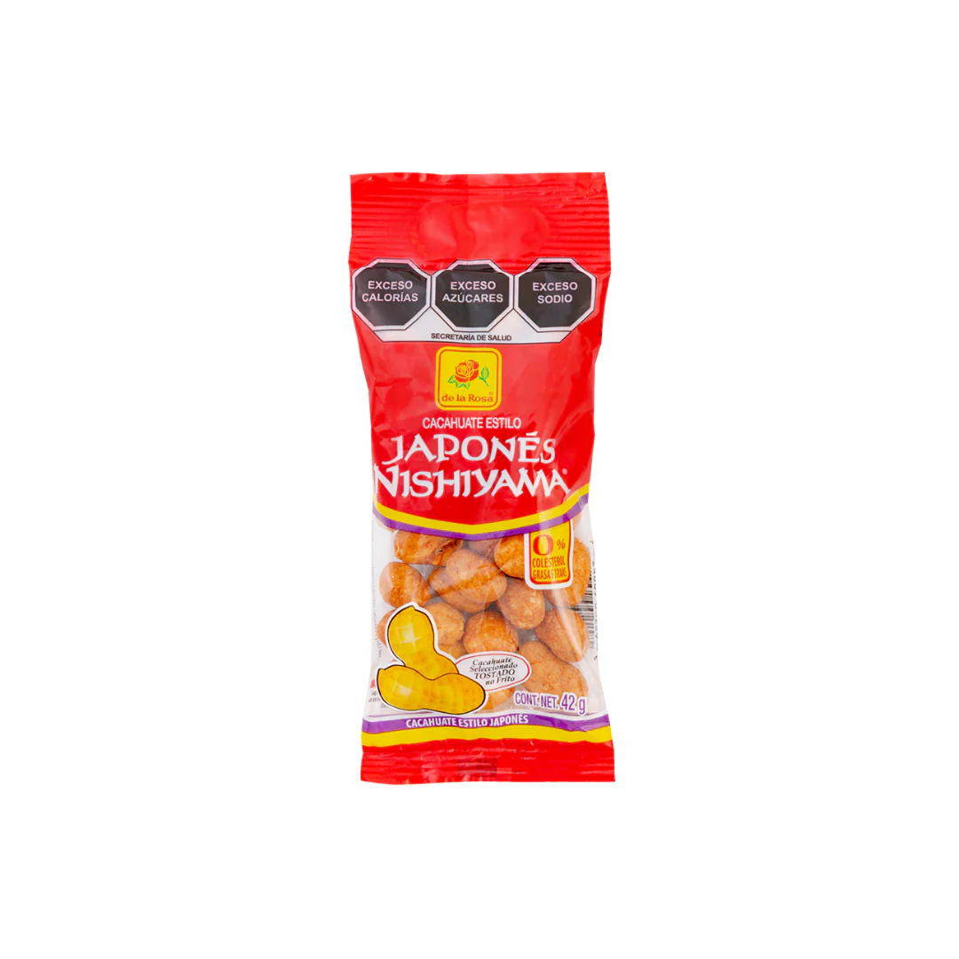 Cacahuate Japonés Sobres 42g DE LA ROSA Bolsa c/14