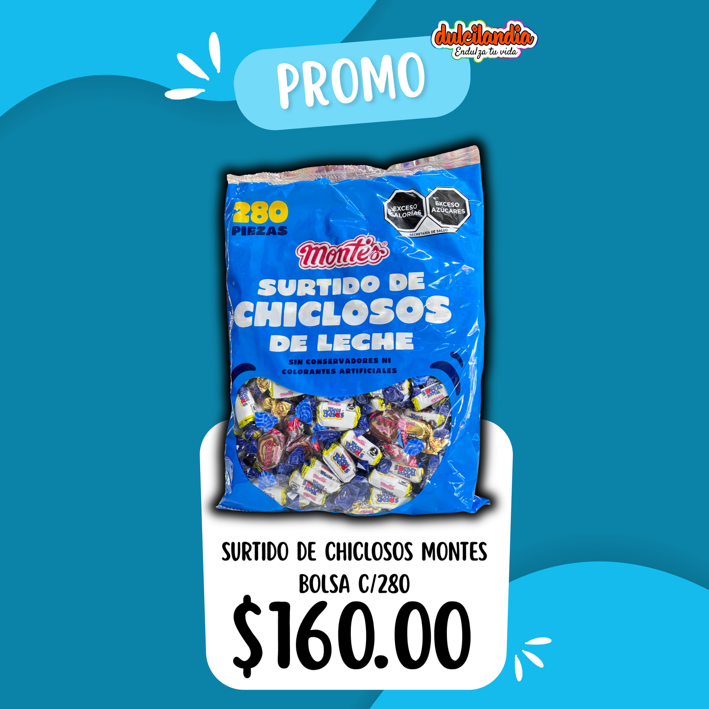 1 Promo Surtido de Chiclosos MONTES Bolsa c/280