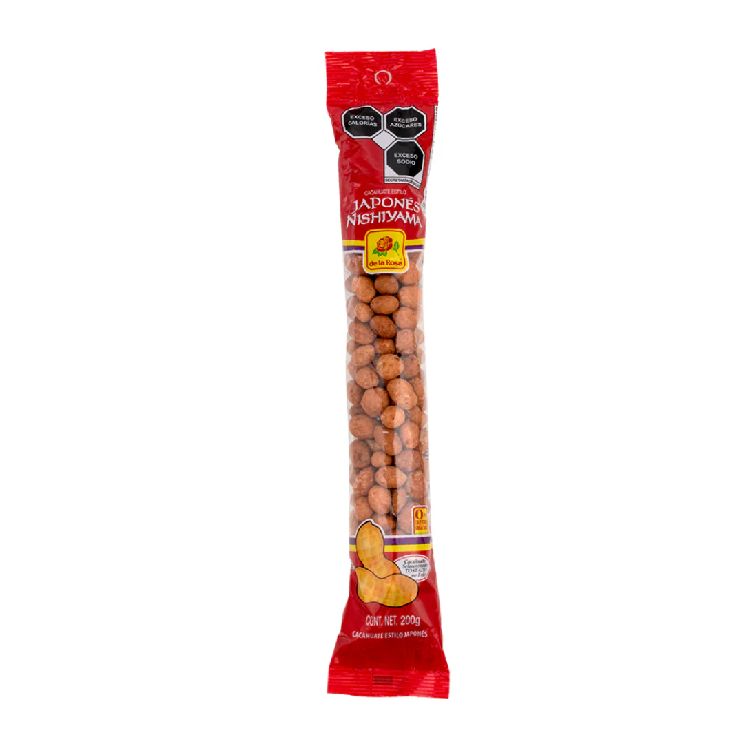 Cacahuate Japonés Sobres 200g DE LA ROSA Bolsa c/6