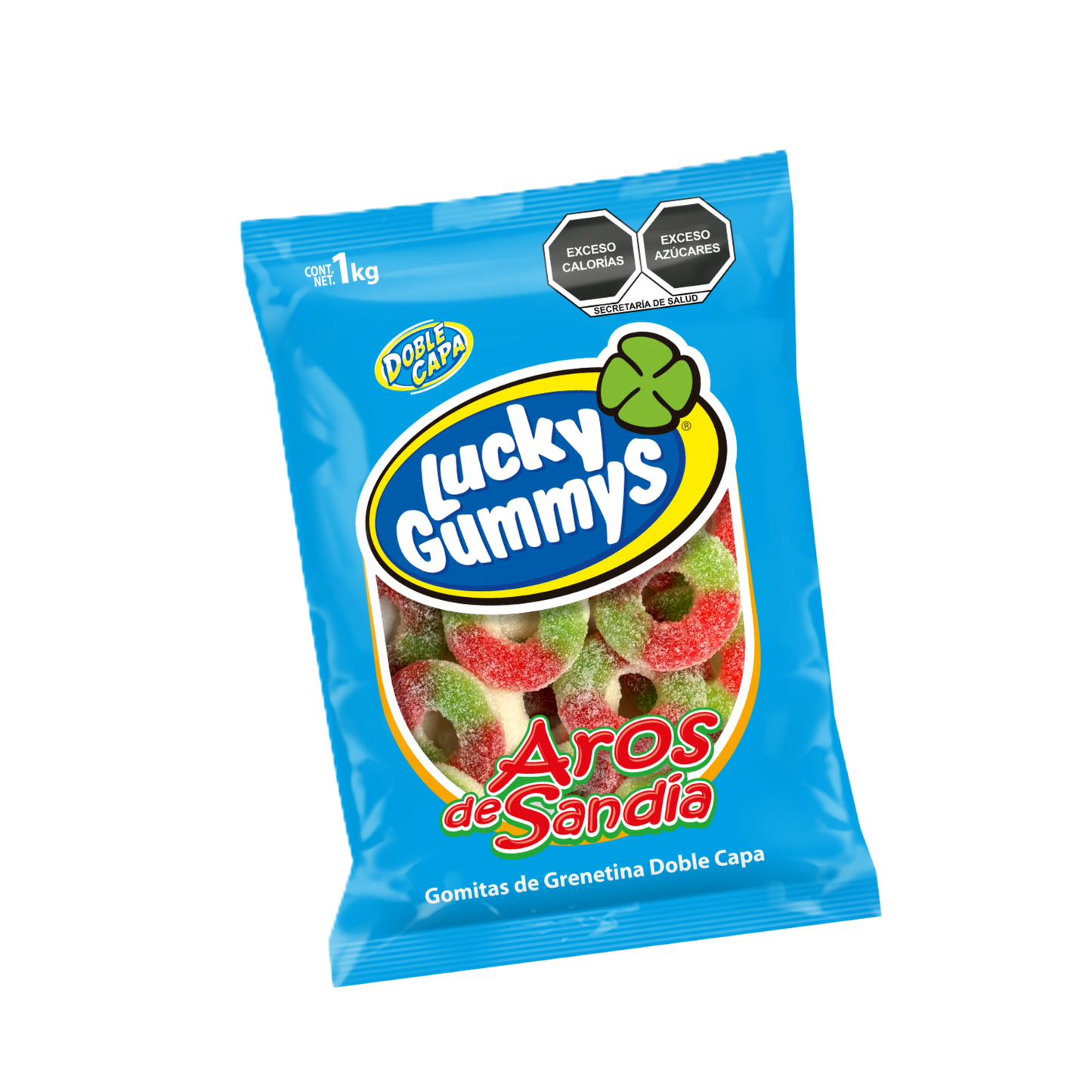 Gomitas Aros de Sandía LUCKY GUMMYS Bolsa 1Kg