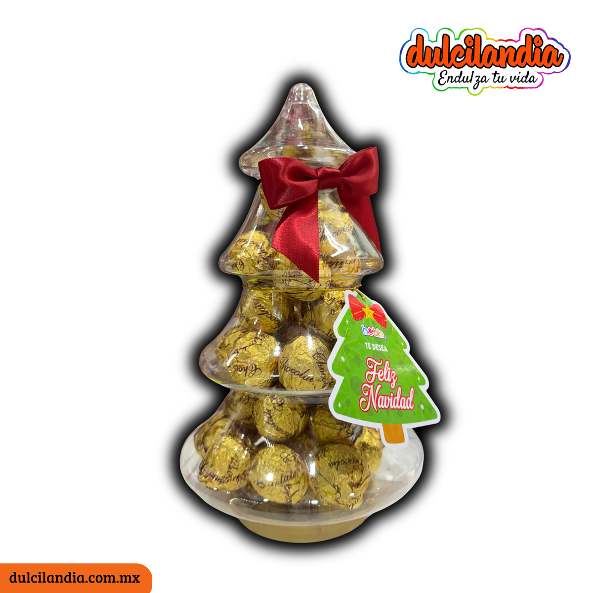 Chocolates Rellenos Pino Navidad 10g VOLLMOND Vitrolero c/40