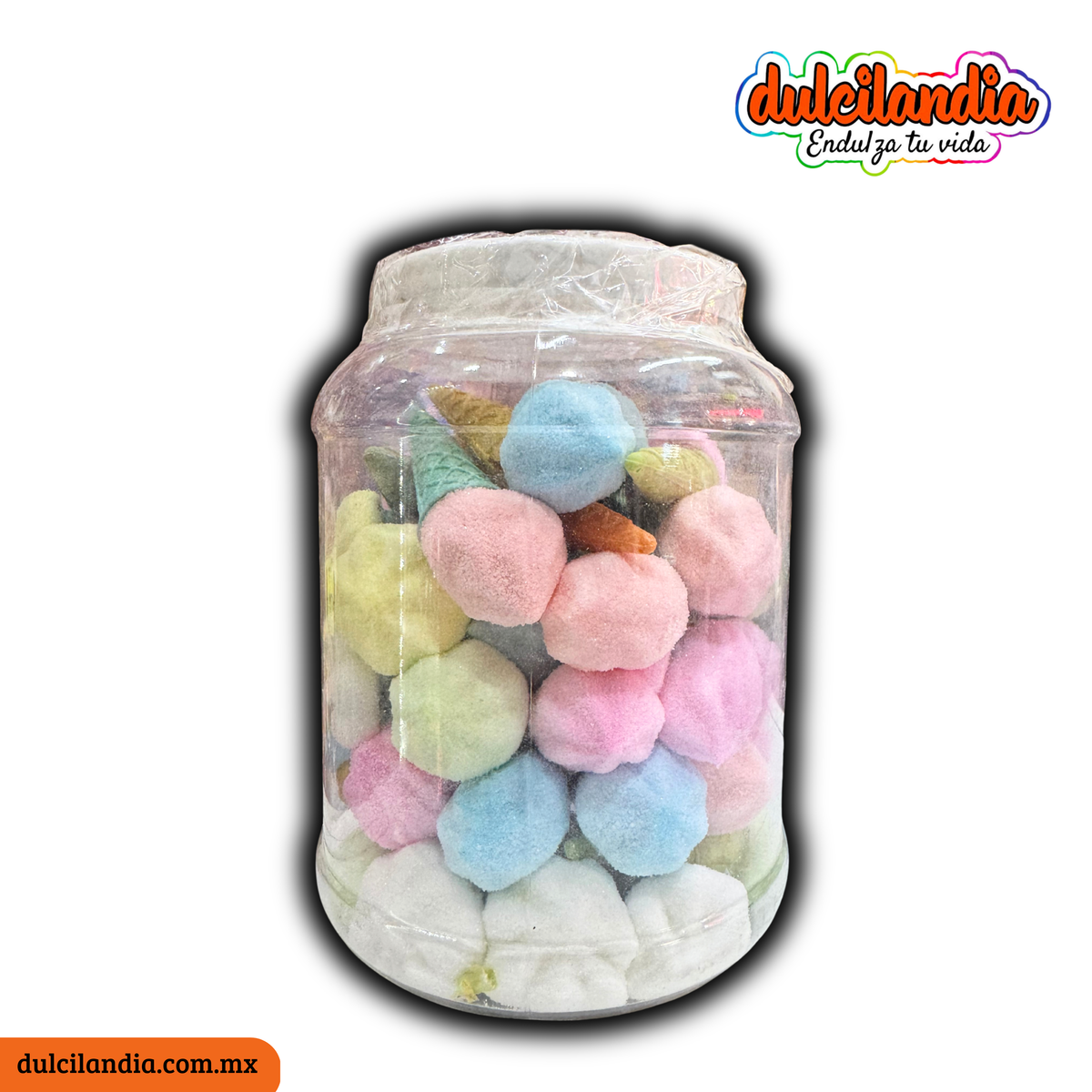Conos con Bombón Mini Malvaviscos DULCES NICKY Vitrolero c/50