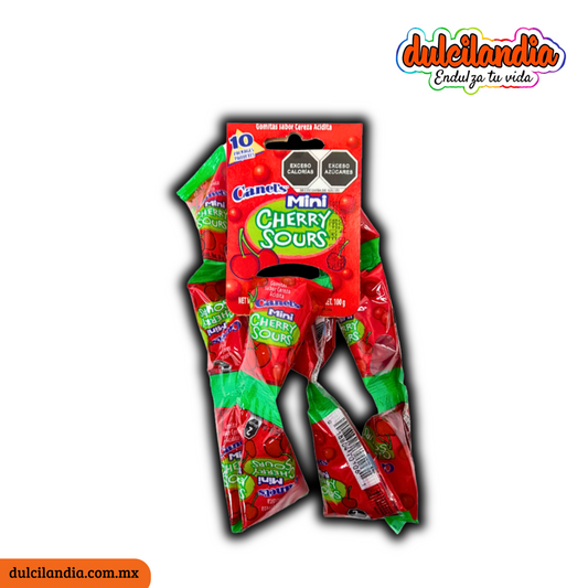 Gomitas Mini Cherry Sours Cereza Acidita Sobres 10g CANEL’S Tira c/10