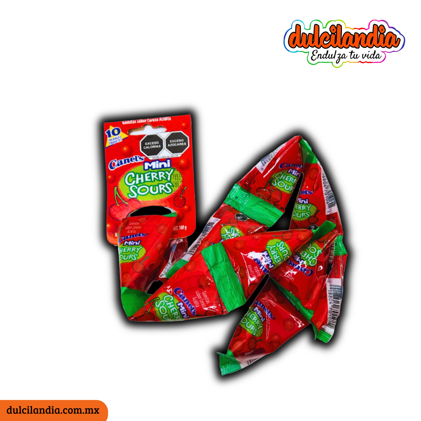 Gomitas Mini Cherry Sours Cereza Acidita Sobres 10g CANEL’S Tira c/10