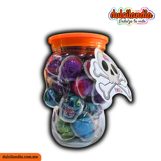 Gummy Calak Calaveras Gomitas Rellenas 10g HUBIN Vitrolero c/30