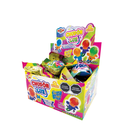 Caramelos Chupón Luz con Juguete DELICIAS Caja c/24