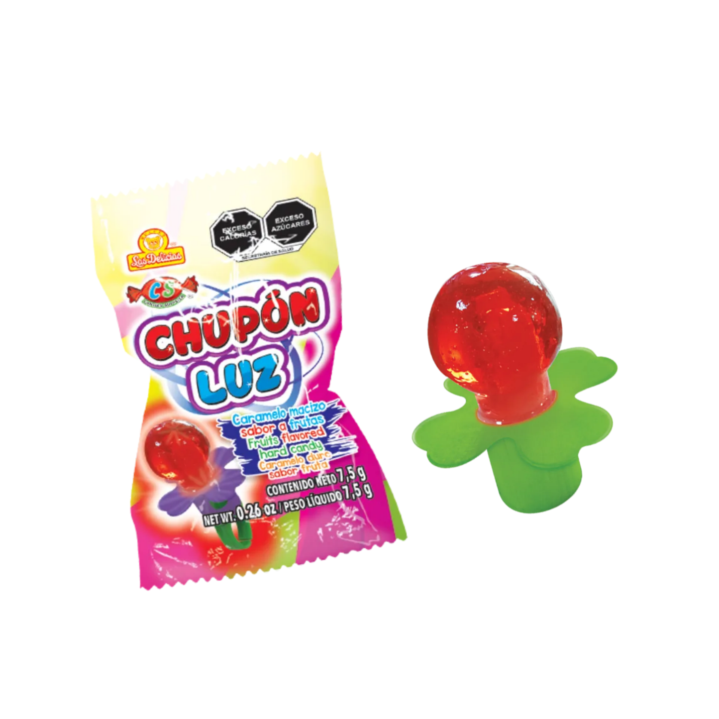 Caramelos Chupón Luz con Juguete DELICIAS Caja c/24