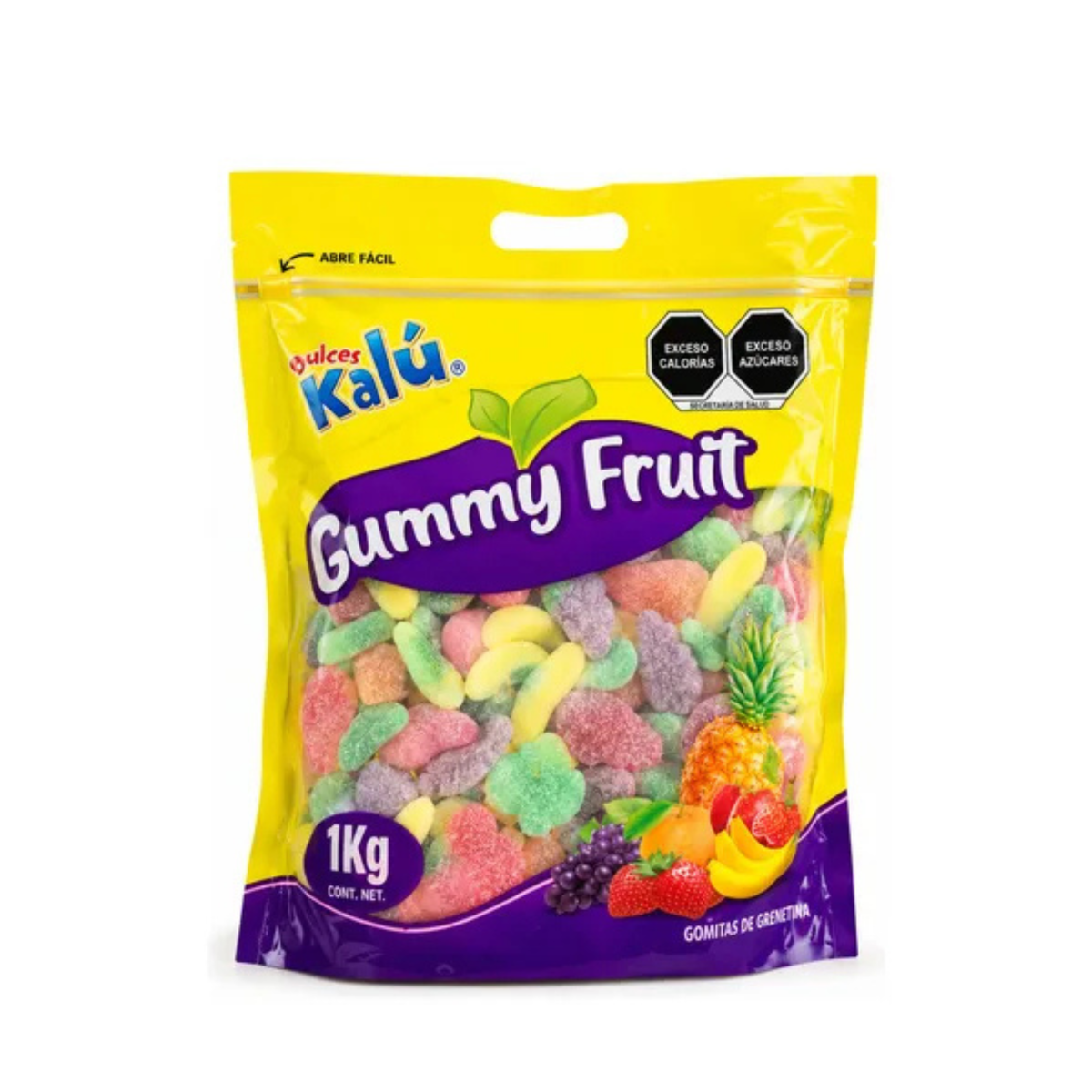 Gomitas Gummy Fruit Surtida KALÚ Bolsa 1Kg c/200