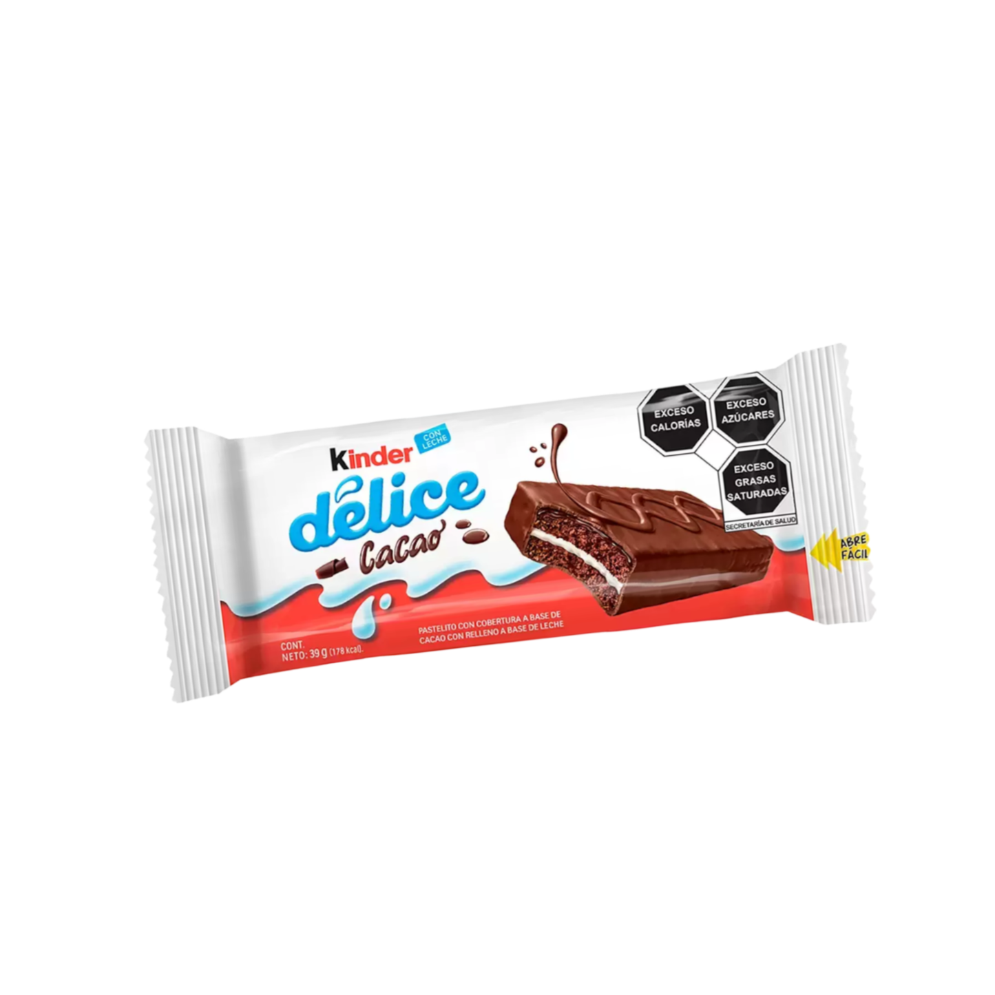 Pastelitos Delice Cacao Chocolate 39g KINDER Bolsa c/10