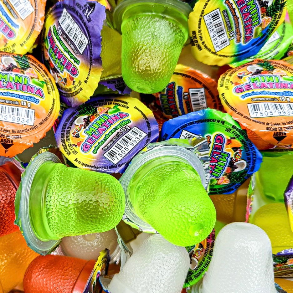 Mini Gelatina Surtida 15g LAS DELICIAS Vitrolero c/100