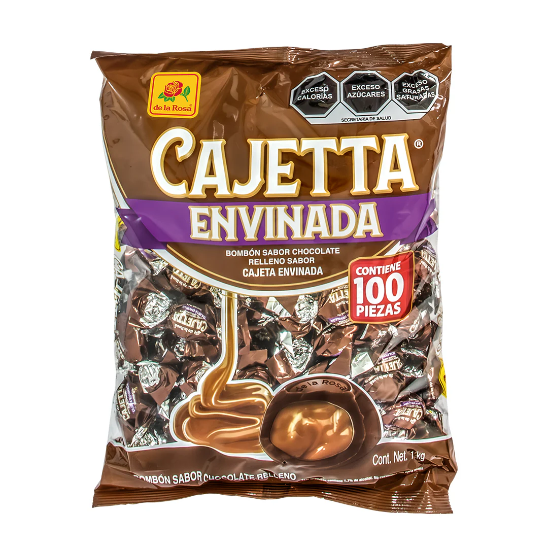 Chocolates Rellenos Cajetta 10g DE LA ROSA Bolsa c/100