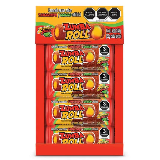 Zumba Roll Tamarindo y Mango 20g ZUMBA PICA Exhibidor c/12