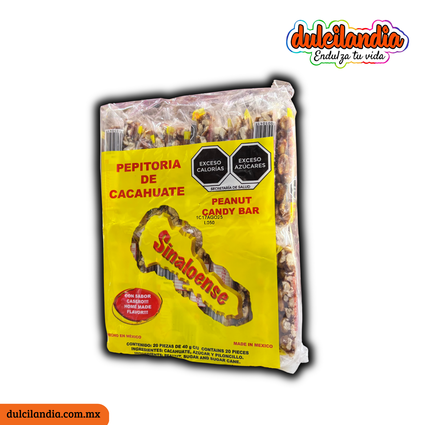 Pepitorias de Cacahuate SINALOENSE 40g Bolsa c/20