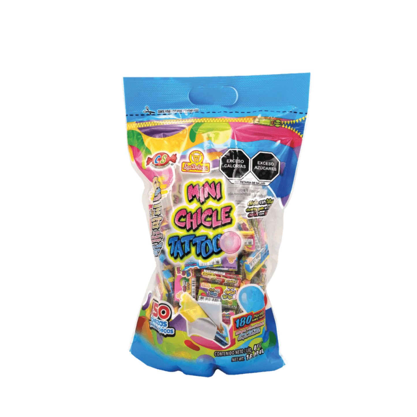 Chicle Mini Tattoo Original 3g LAS DELICIAS Bolsa c/150