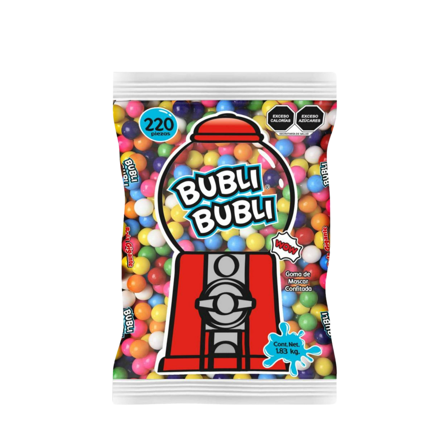 Chicles Bubli Bubli Bolichik Surtido Bola Gigante DULCES GOMEZ Bolsa 1.83Kg c/220
