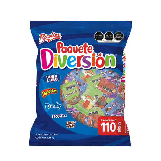 Bolo Surtido de Dulces Paquete Diversión RICOLINO Bolsa 1.38Kg