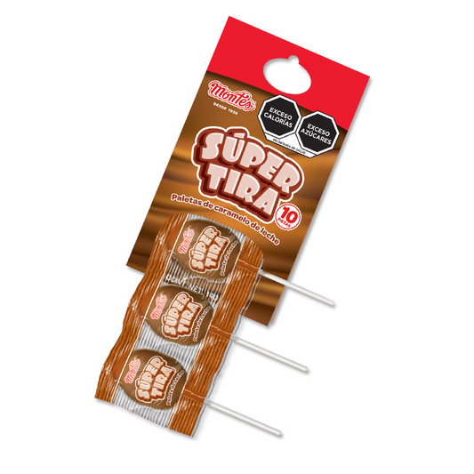 Paletas de Cajeta Súper Tira 14g MONTES Tira c/10
